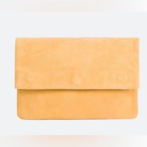 Irene Suede Clutch - Mustard - Moda Luxe - SO cute
